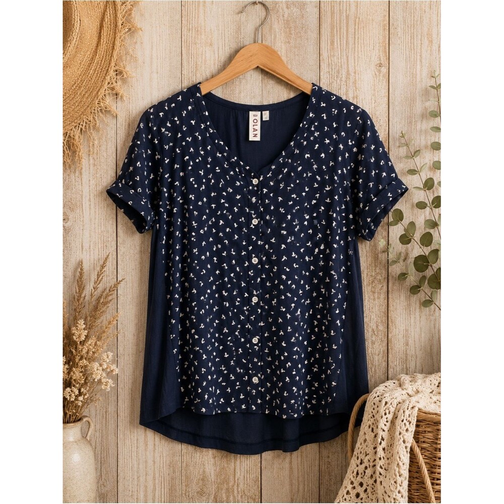 Dolan Left Coast Collection For Anthropologie Sydney Bird Blouse Top Size Large